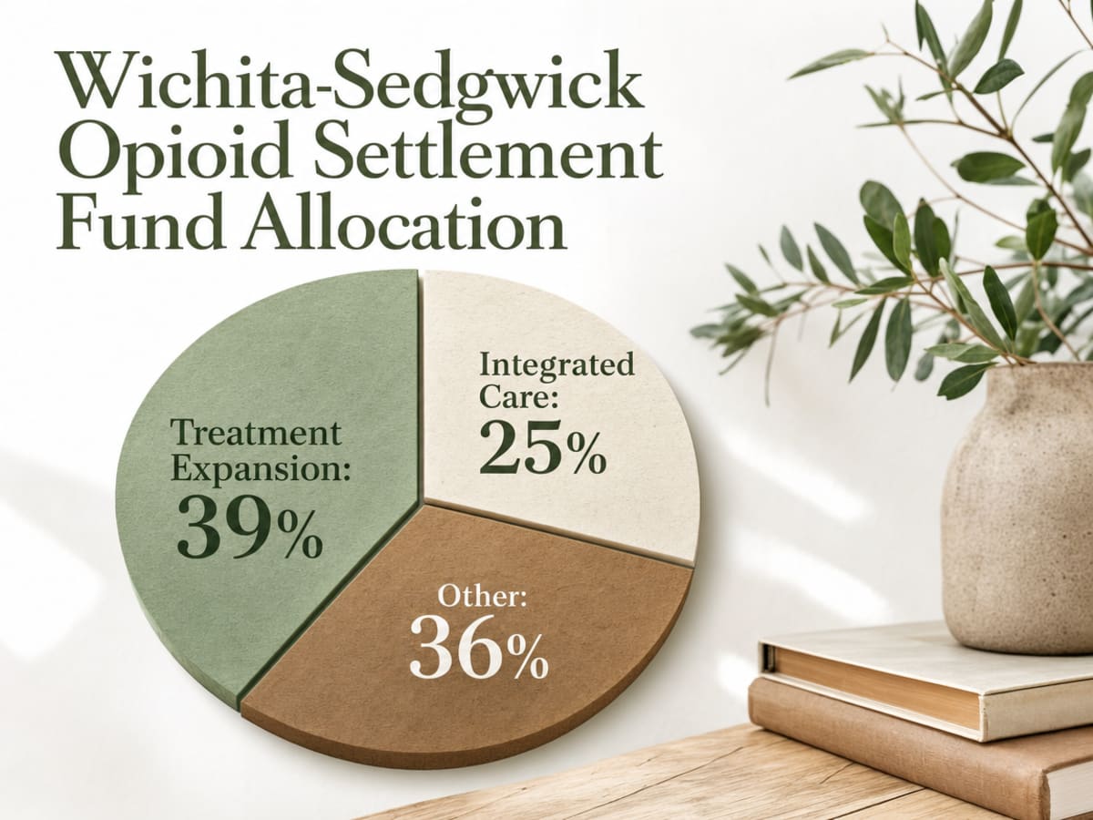 Chart showing Wichita-Sedgwick Opioid Settlement Fund Allocation
