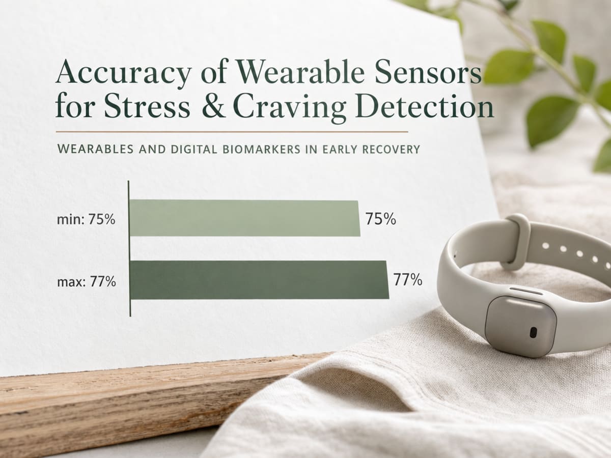 Chart showing Accuracy of Wearable Sensors for Stress & Craving Detection