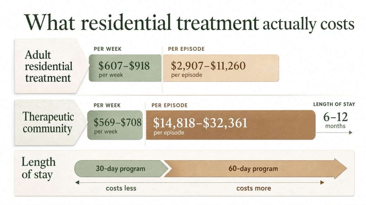 Visualize the concrete weekly and per-episode cost ranges cited from the NIH economic analysis, directly supporting the section's claim that sticker prices overstate typical costs