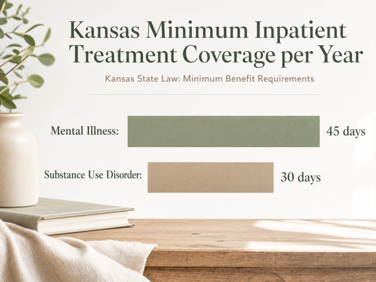 Chart showing Kansas Minimum Inpatient Treatment Coverage per Year