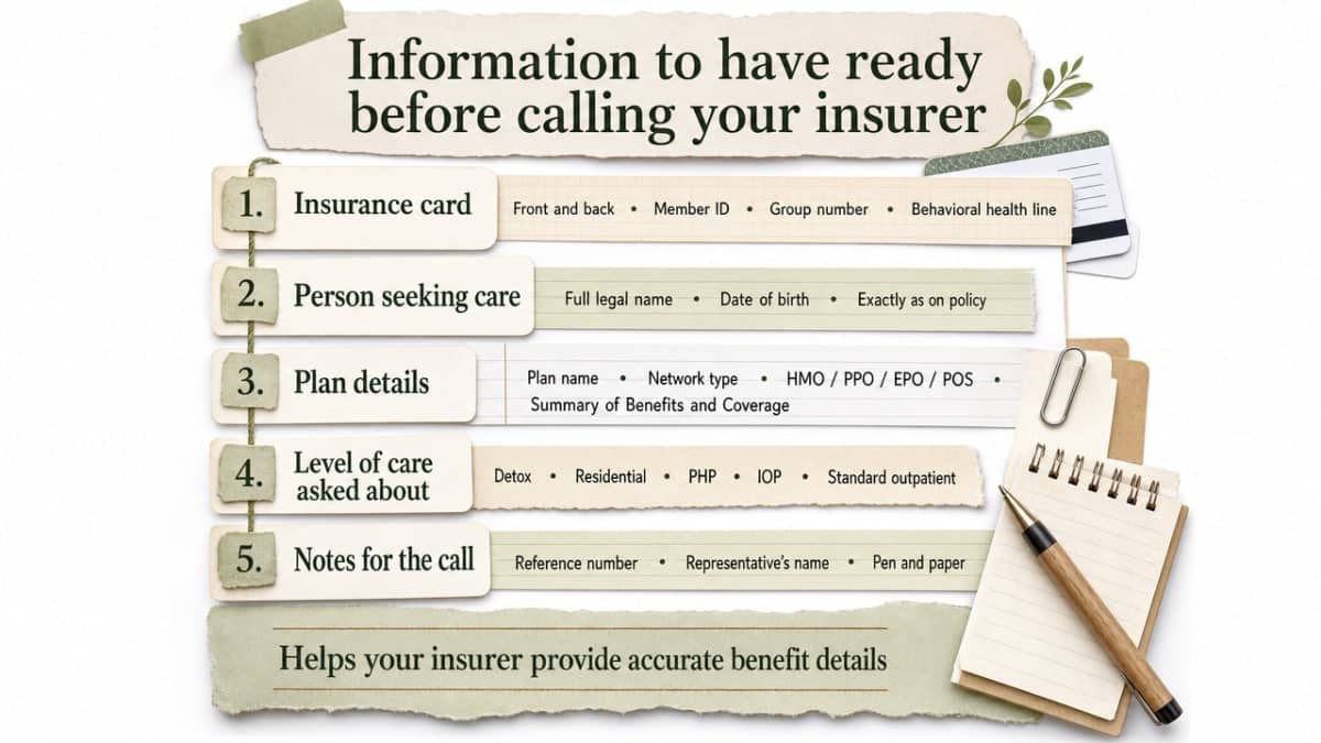 Turn the section's five-item verification checklist into a scannable pre-call prep graphic, supporting the workflow the section explicitly outlines