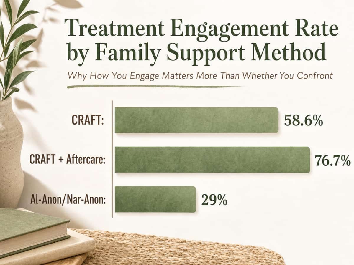 Chart showing Treatment Engagement Rate by Family Support Method