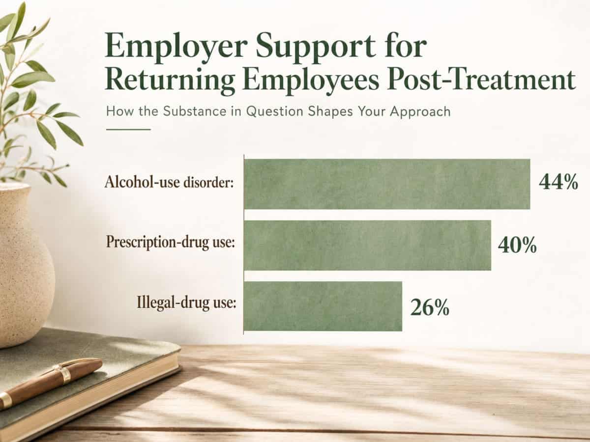 Chart showing Employer Support for Returning Employees Post-Treatment