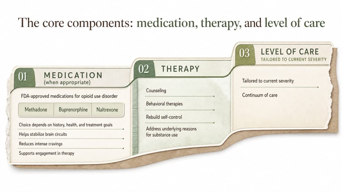 Visualize the continuum-of-care levels described in this section as a stepped treatment pathway