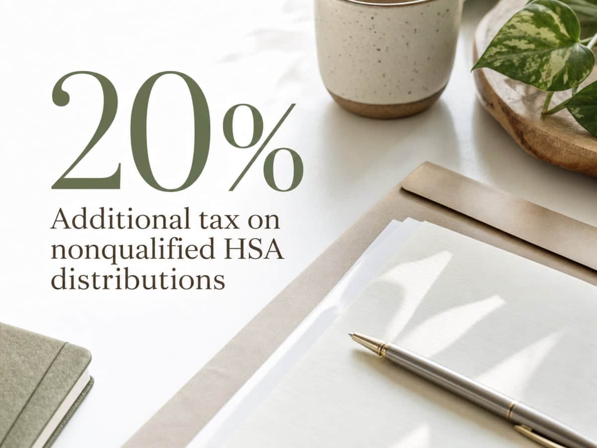 Infographic showing Additional tax on nonqualified HSA distributions